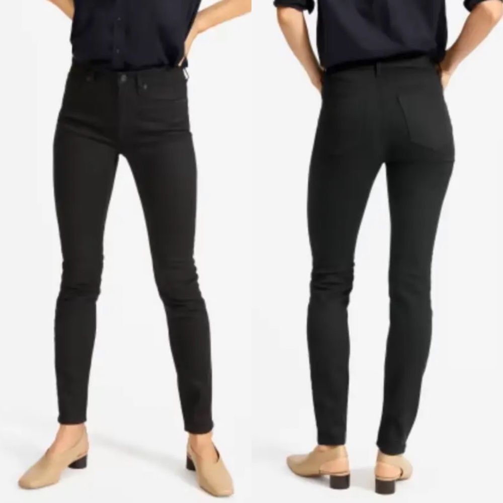 NWT Everlane Black Mid-Rise Skinny Jeans Size 24